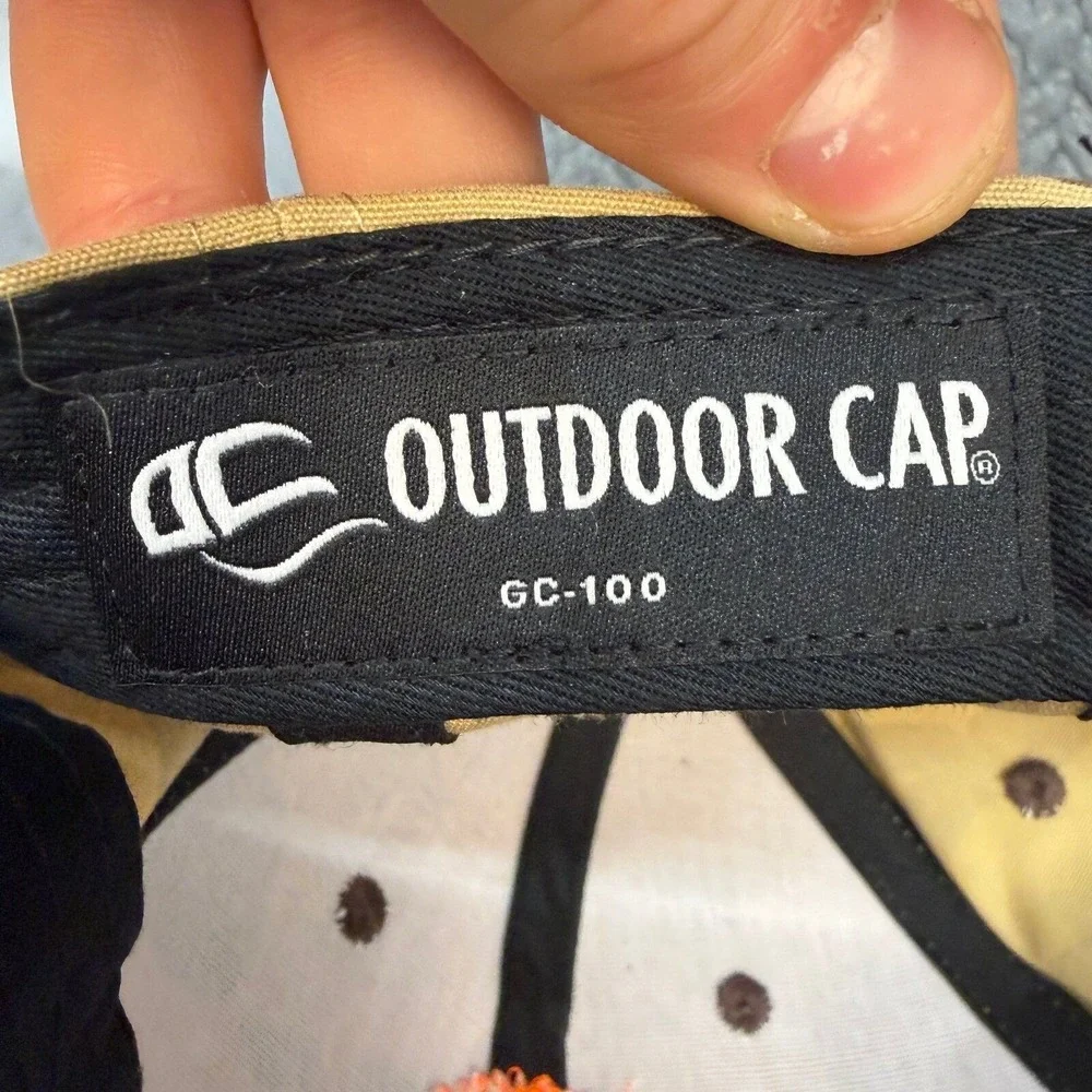 Outdoor Cap Whole Hog Cafe BBQ Duck Camo Snapback Hat GC-100 Brown Orange